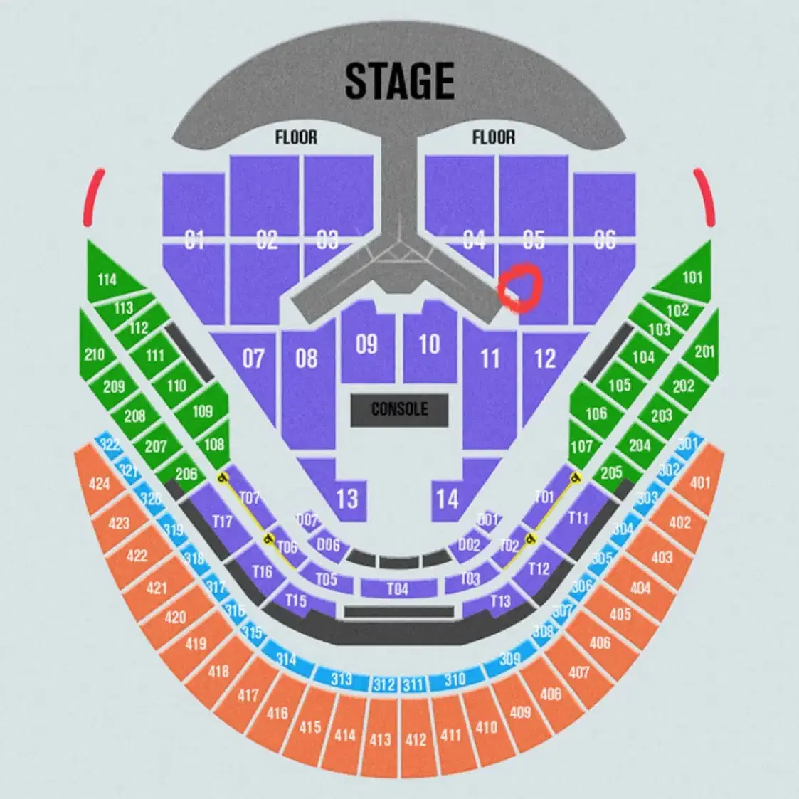 임영웅 콘서트 12/27 5구역 돌출 1열 연석