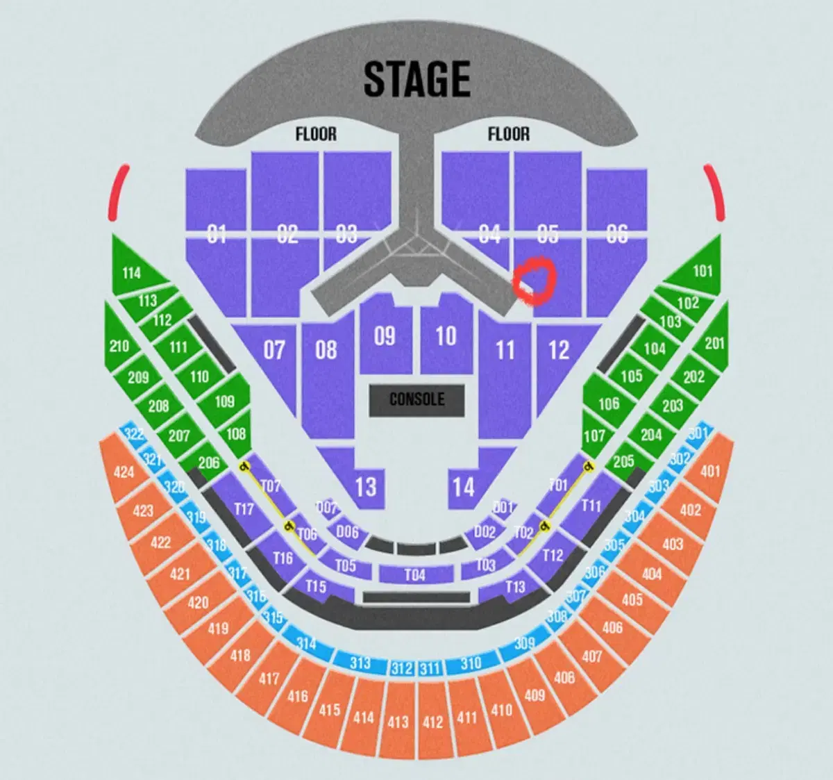 임영웅 콘서트 12/27 5구역 돌출 1열 연석