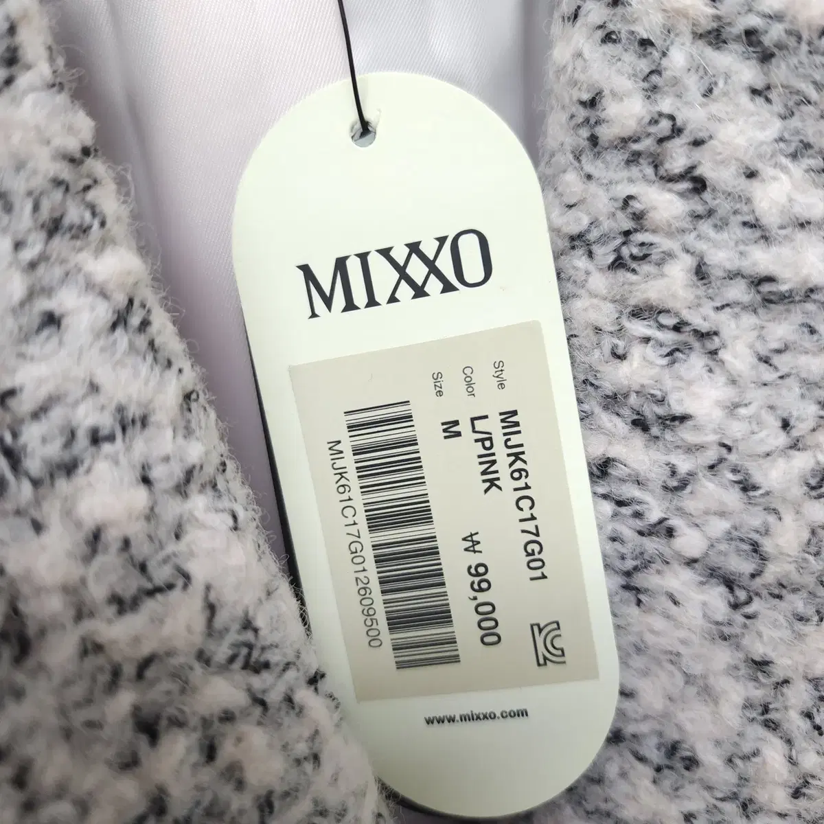 미쏘 MIXXO 새상품 핑크멜란지 코트 M