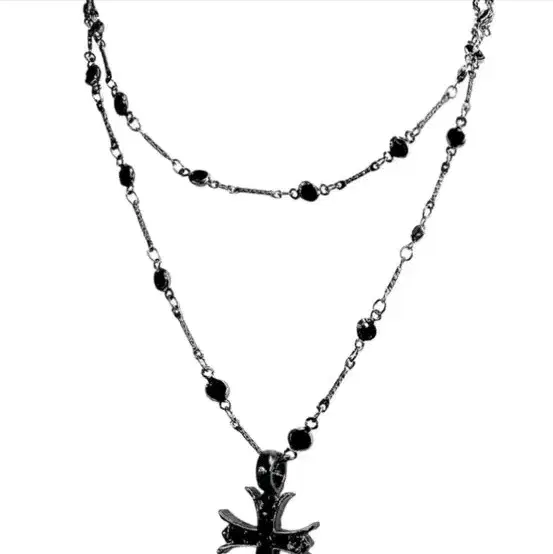 에이블리 black cross layered necklace 목걸이 판매