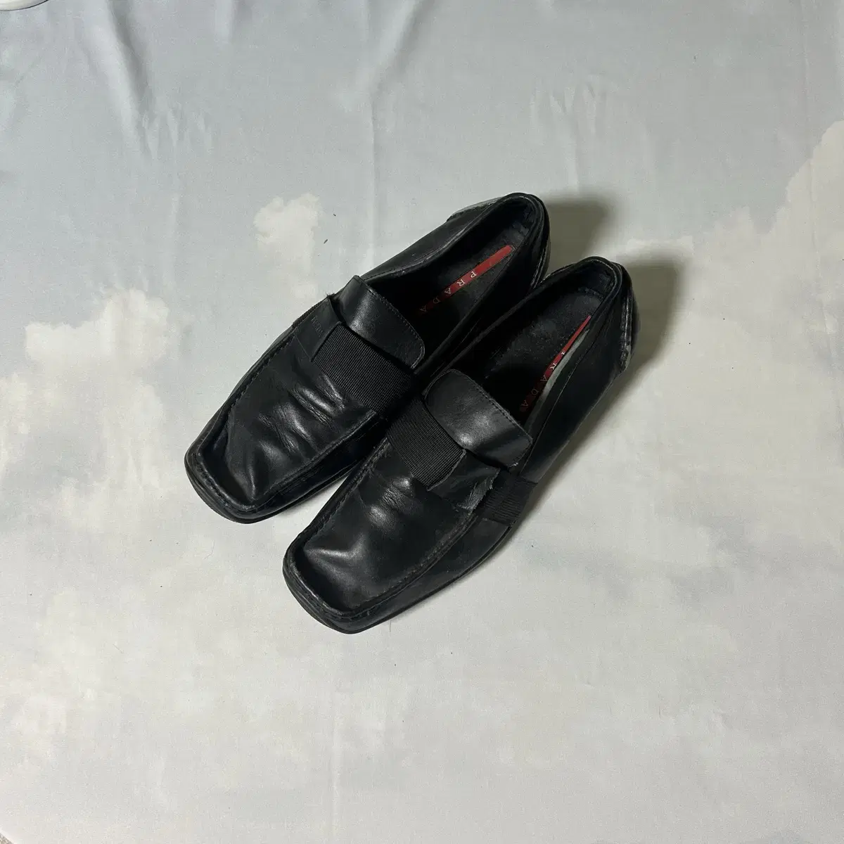 Prada sports strap slipon loafers