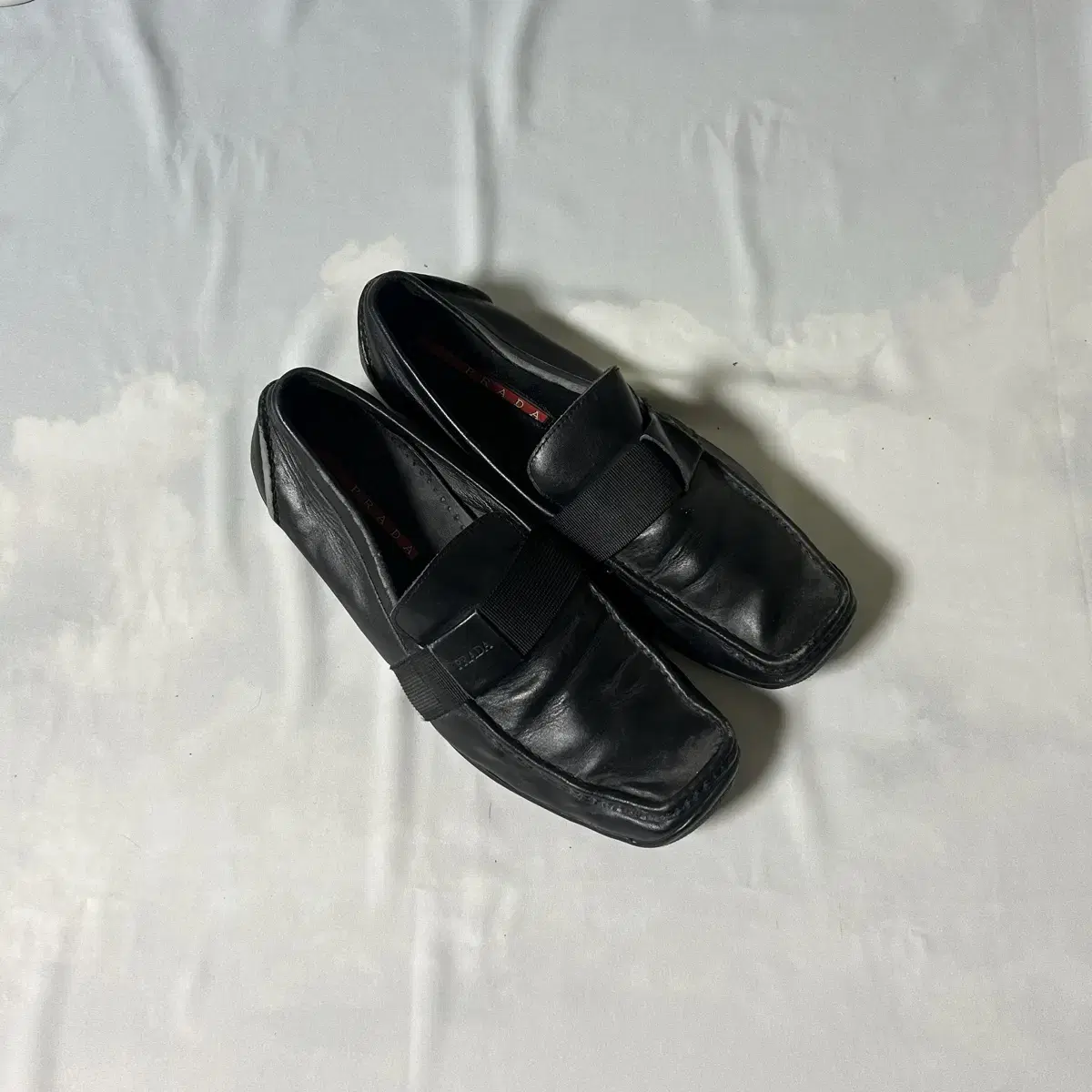 Prada sports strap slipon loafers