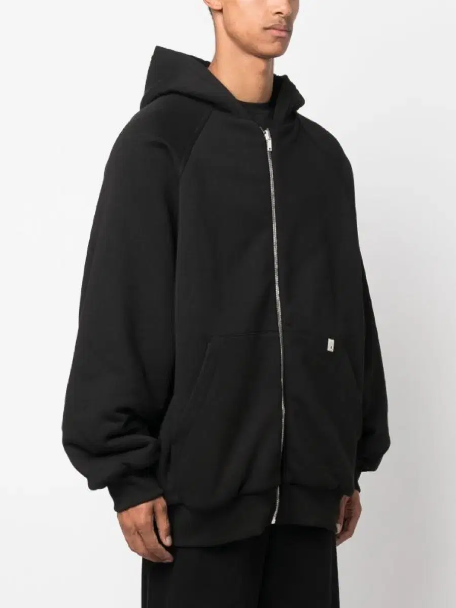 Alix Studio Puffa Puffer Hoodie Zip Up L Black