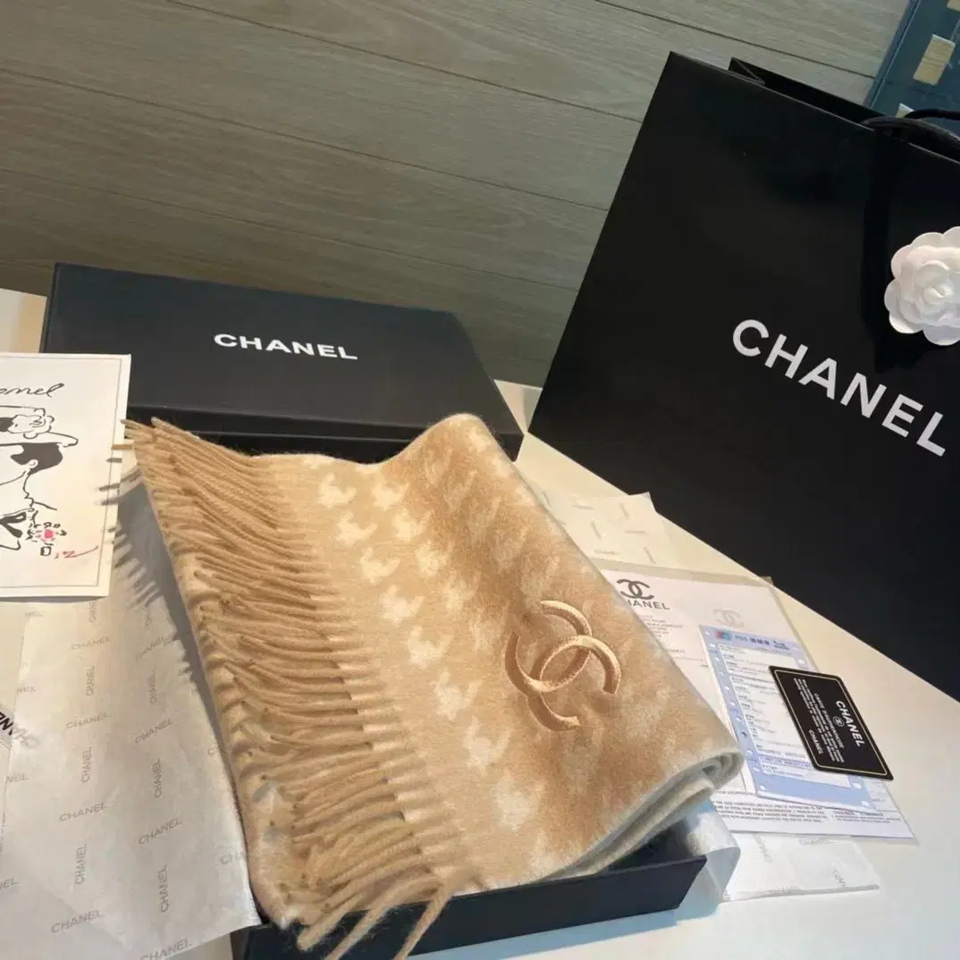 Chanel 샤넬 여사 스카프 정품