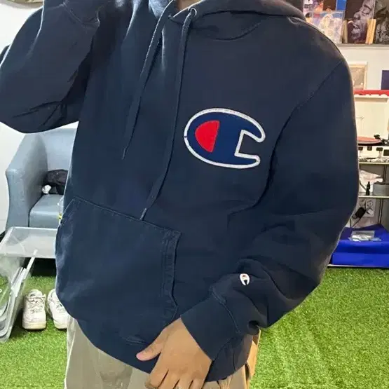 챔피온 어센틱 후드티셔츠 Champion