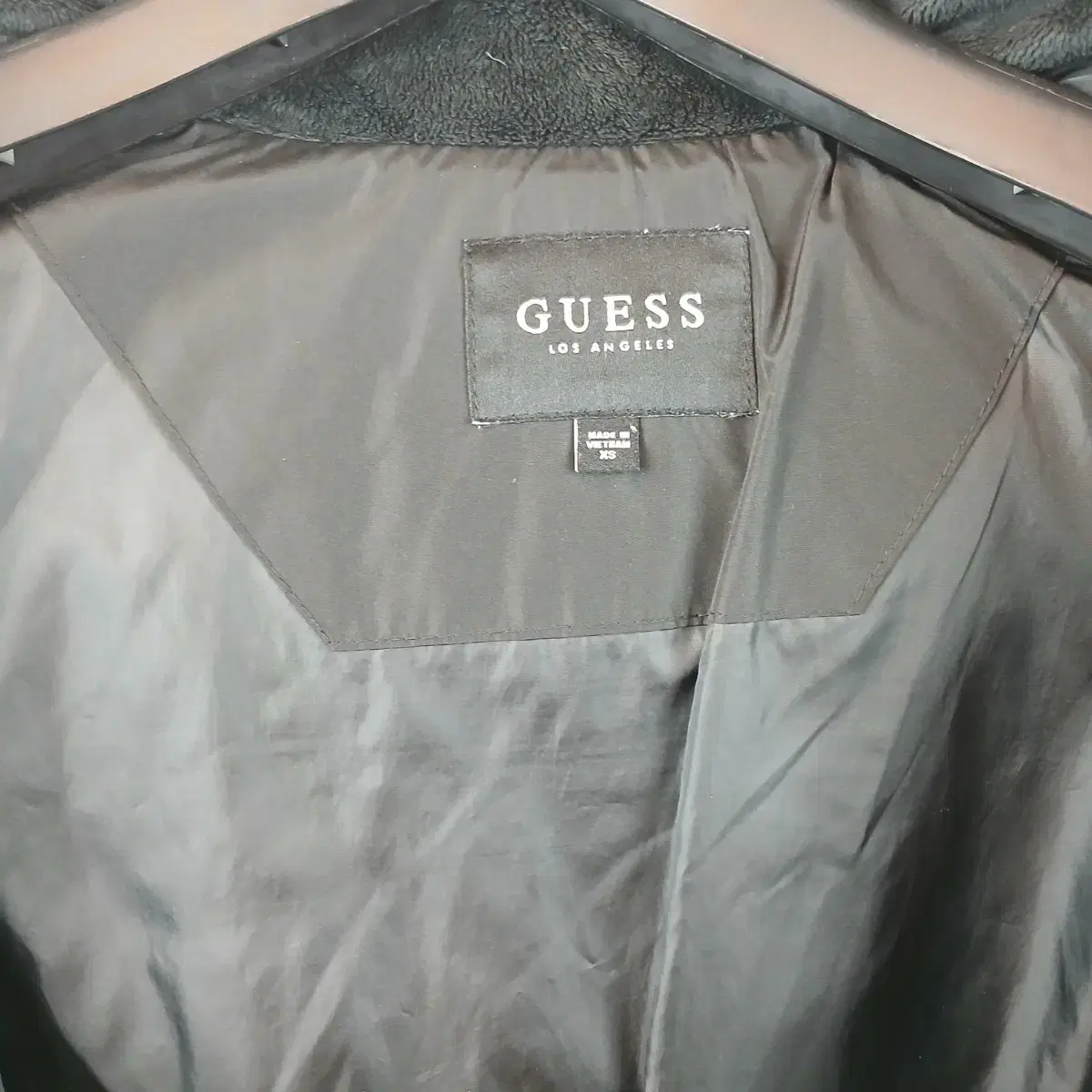 GUESS 블랙 구스롱패딩 XS 85(44)