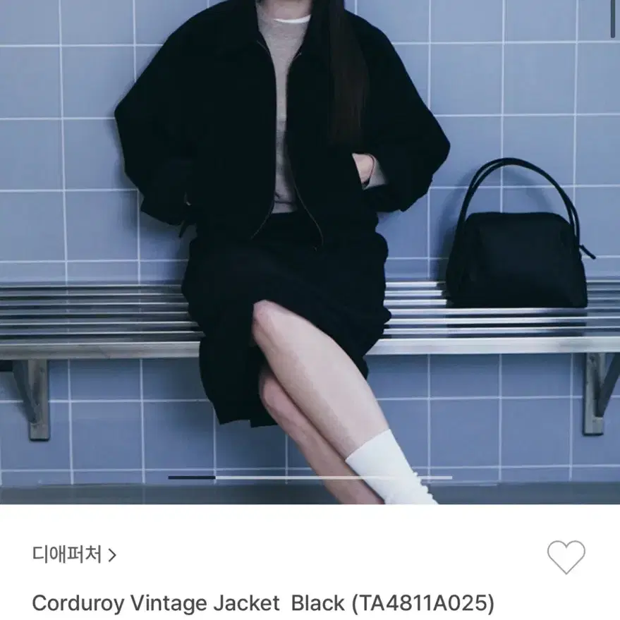 디애퍼처 Corduroy Vintage Jacket Black