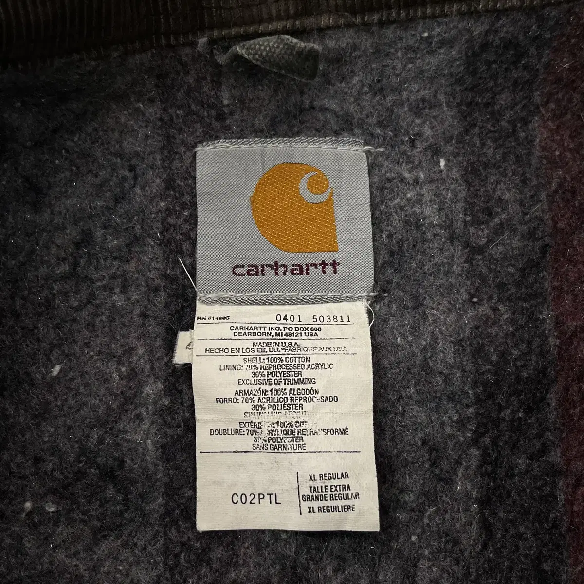 CARHARTT C02 JACKET PTL