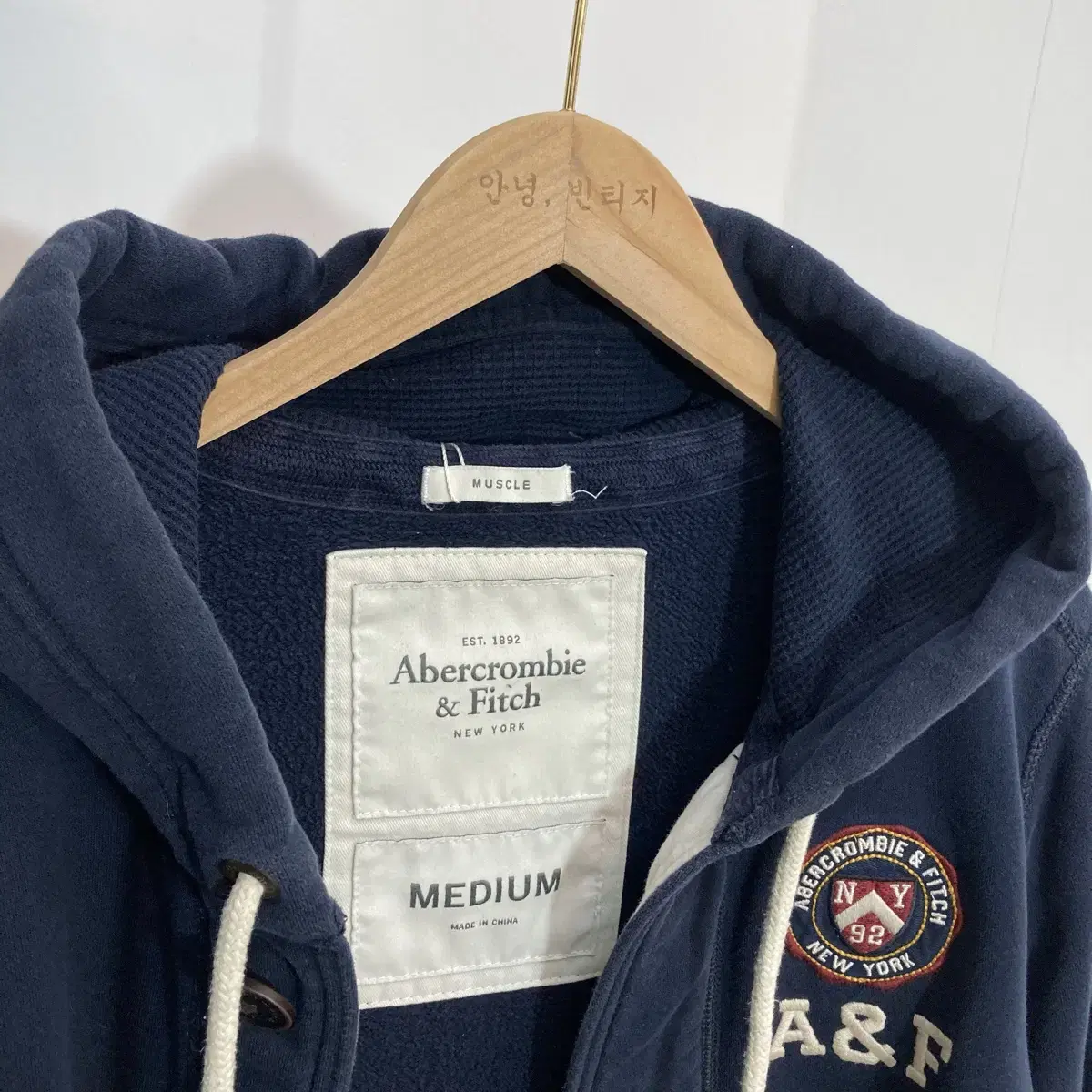 아베크롬비 머슬핏 후드집업 M(100) Abercrombie Zip up