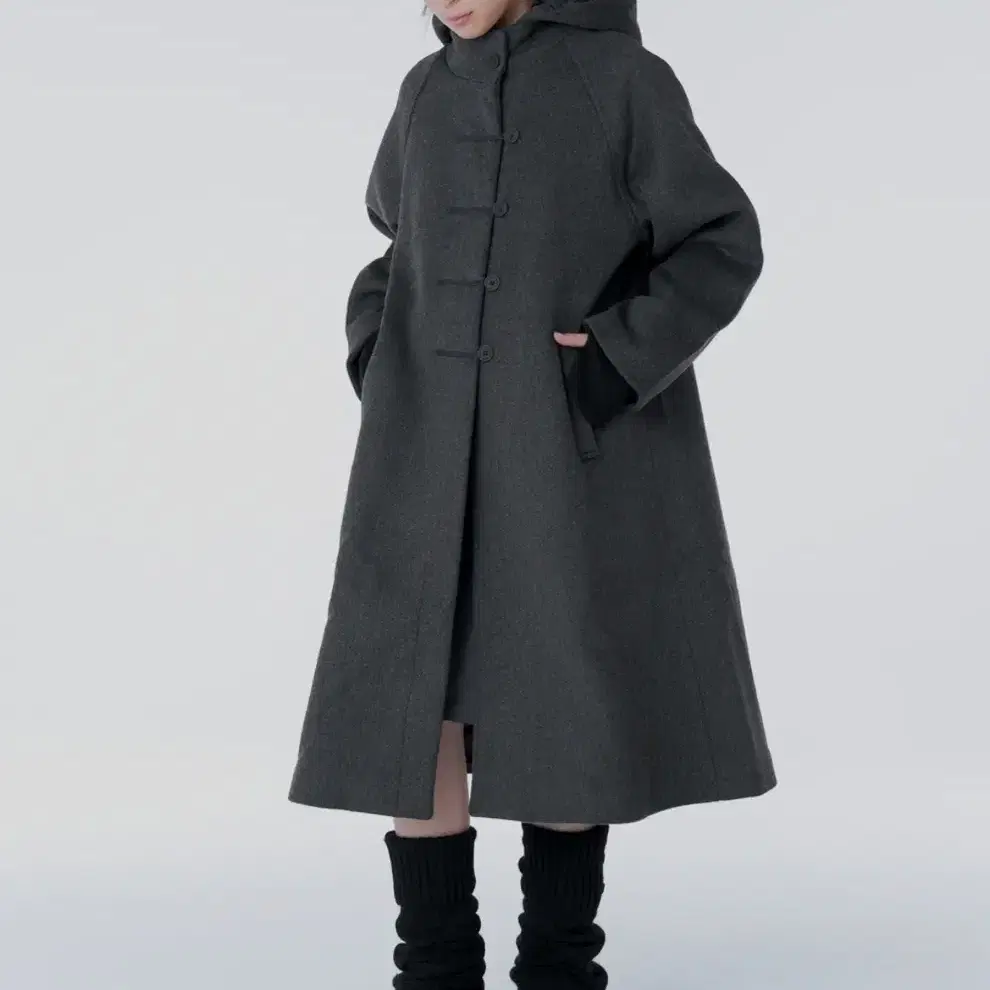 미세키서울 롱 코트 Hoodie long duffle Coat