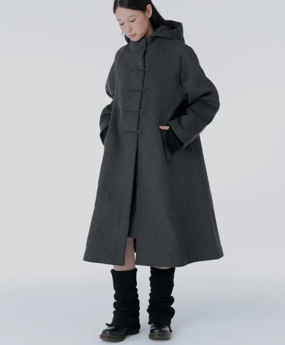 미세키서울 롱 코트 Hoodie long duffle Coat