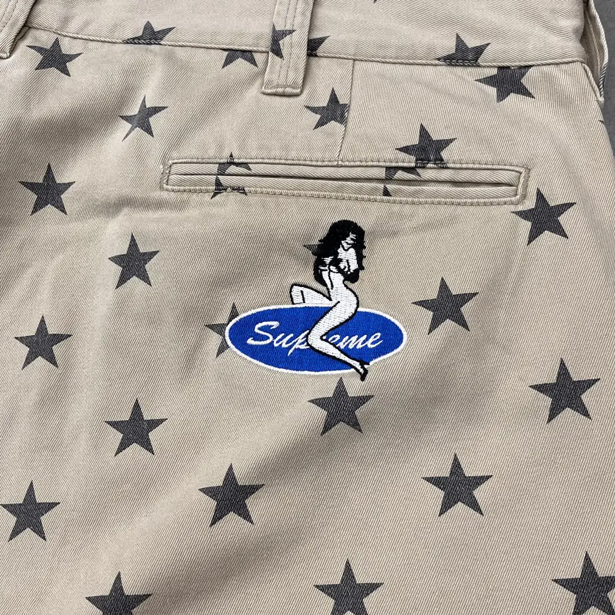 SUPREME PIN UP CHINO STARS PANTS