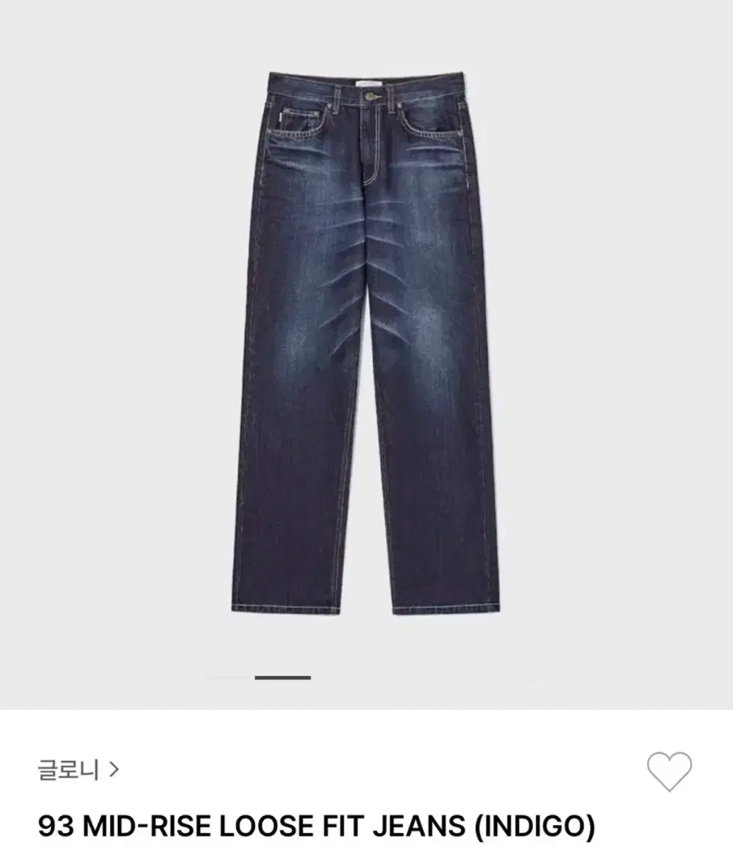 글로니 93 MID -RISE ROOSE FIT JEANS -indigo