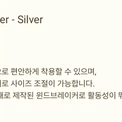 리본빛 실버 윈드브레이커 Wes Windbreaker - Silver