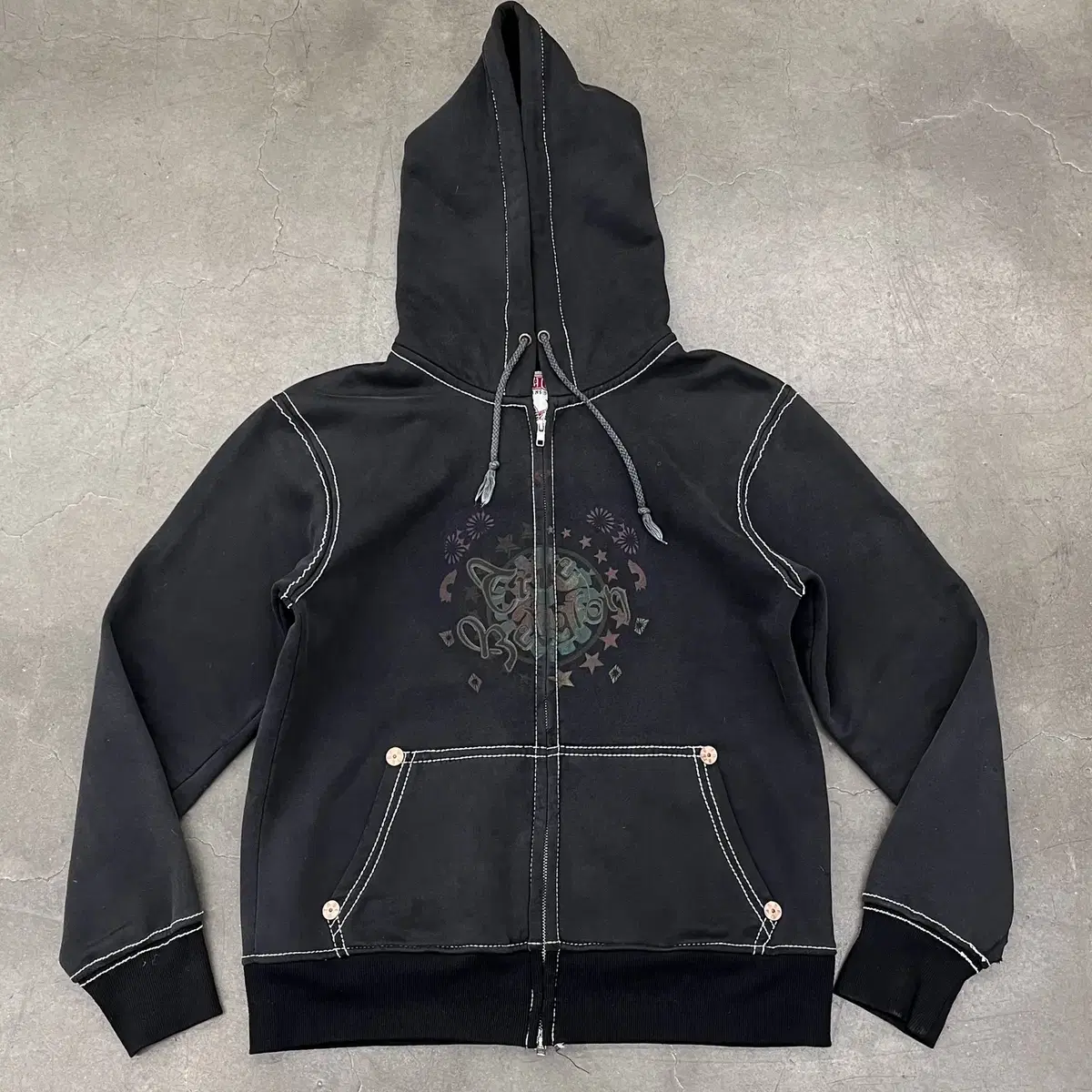 TRUE RELIGION PULLOVER HOOD ZIP UP