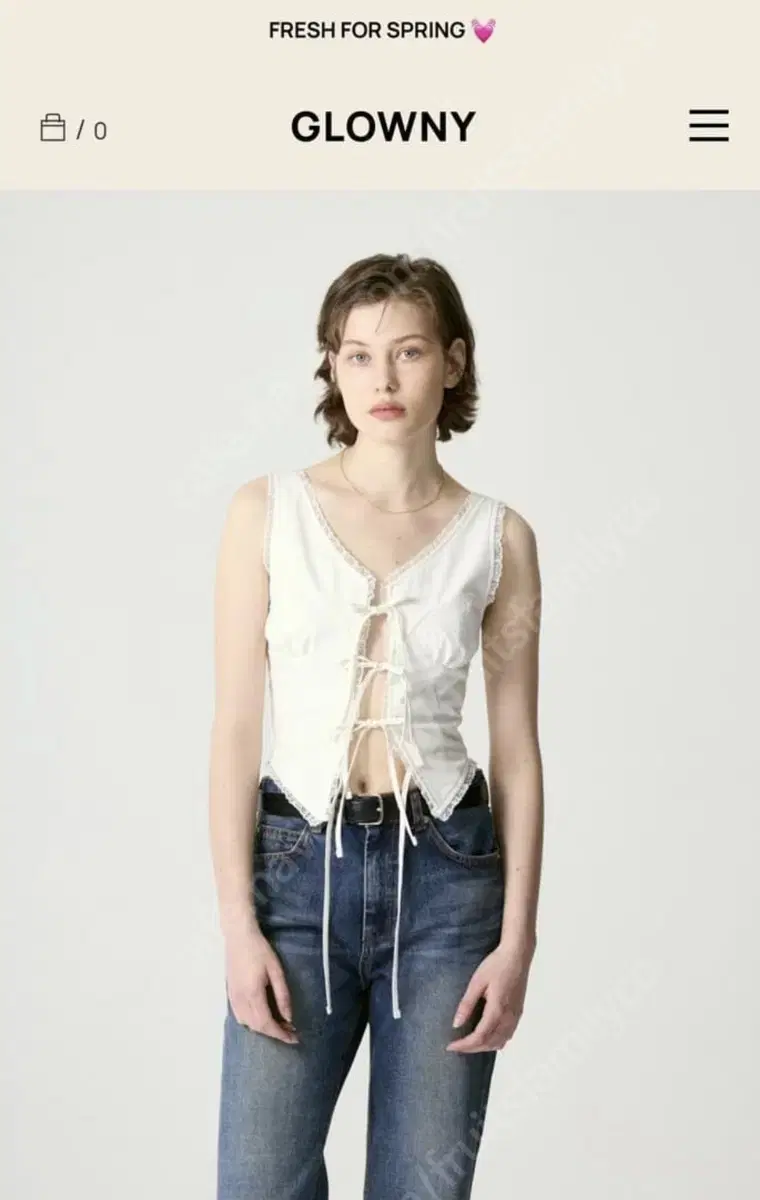 글로니 가든탑 m garden sleeveless top