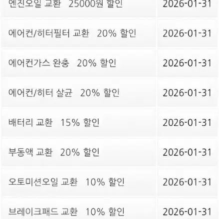 스피드메이트 정비쿠폰북. 엔진오일25000원할인쿠폰