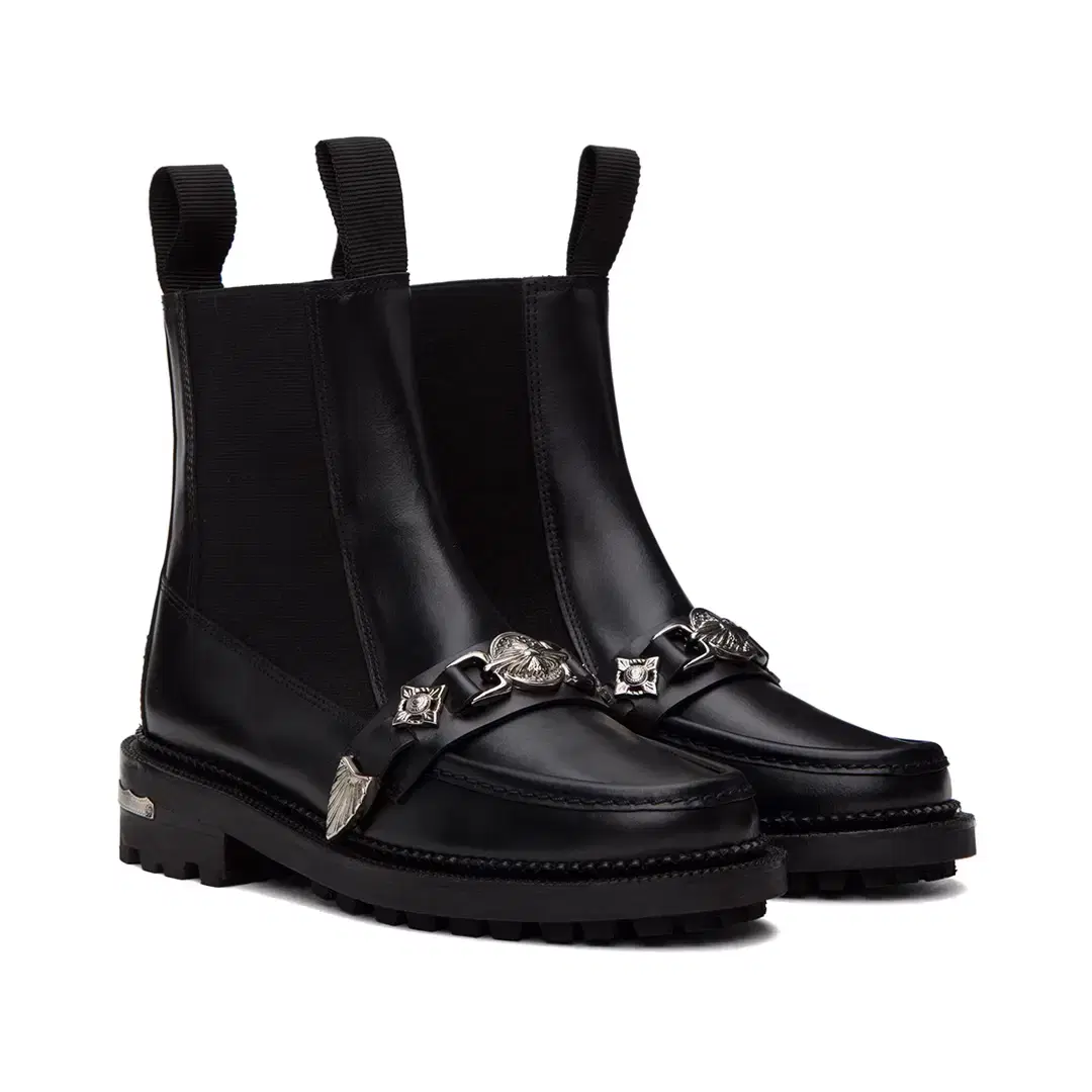 TOGA VIRILIS BLACK HARD LEATHER BOOTS