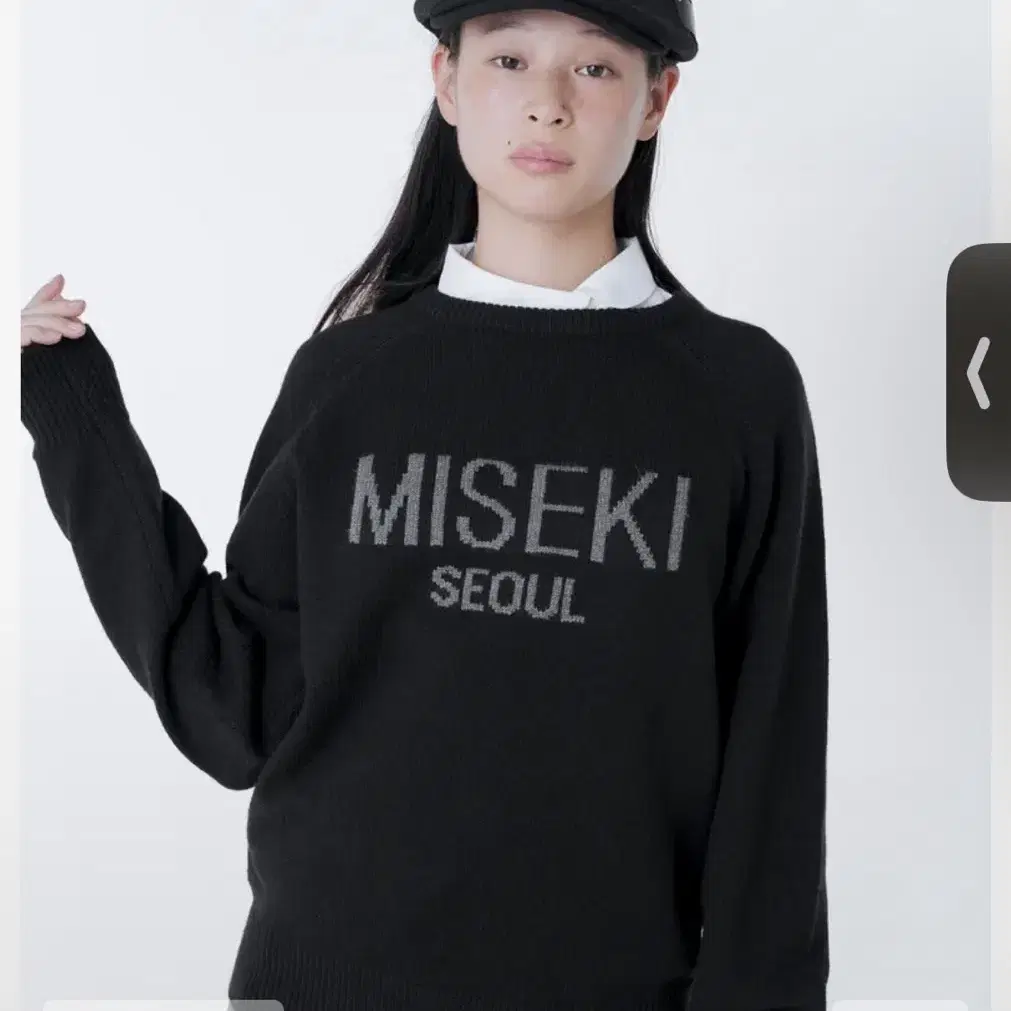 미세키서울 Misekiseoul logo knit BLACK