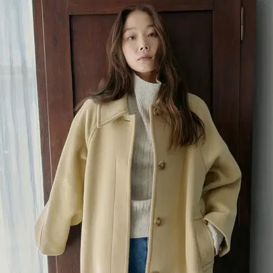 모한 PREMIUM SINGLE WOOL COAT