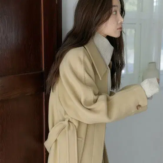 모한 PREMIUM SINGLE WOOL COAT