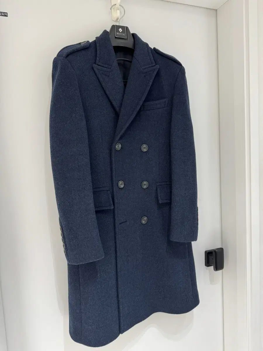 Double-breasted trench long coat