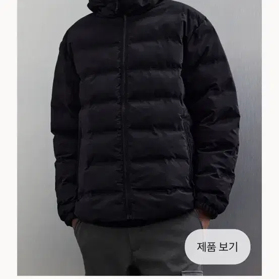 h&m 경량패딩 블랙 L