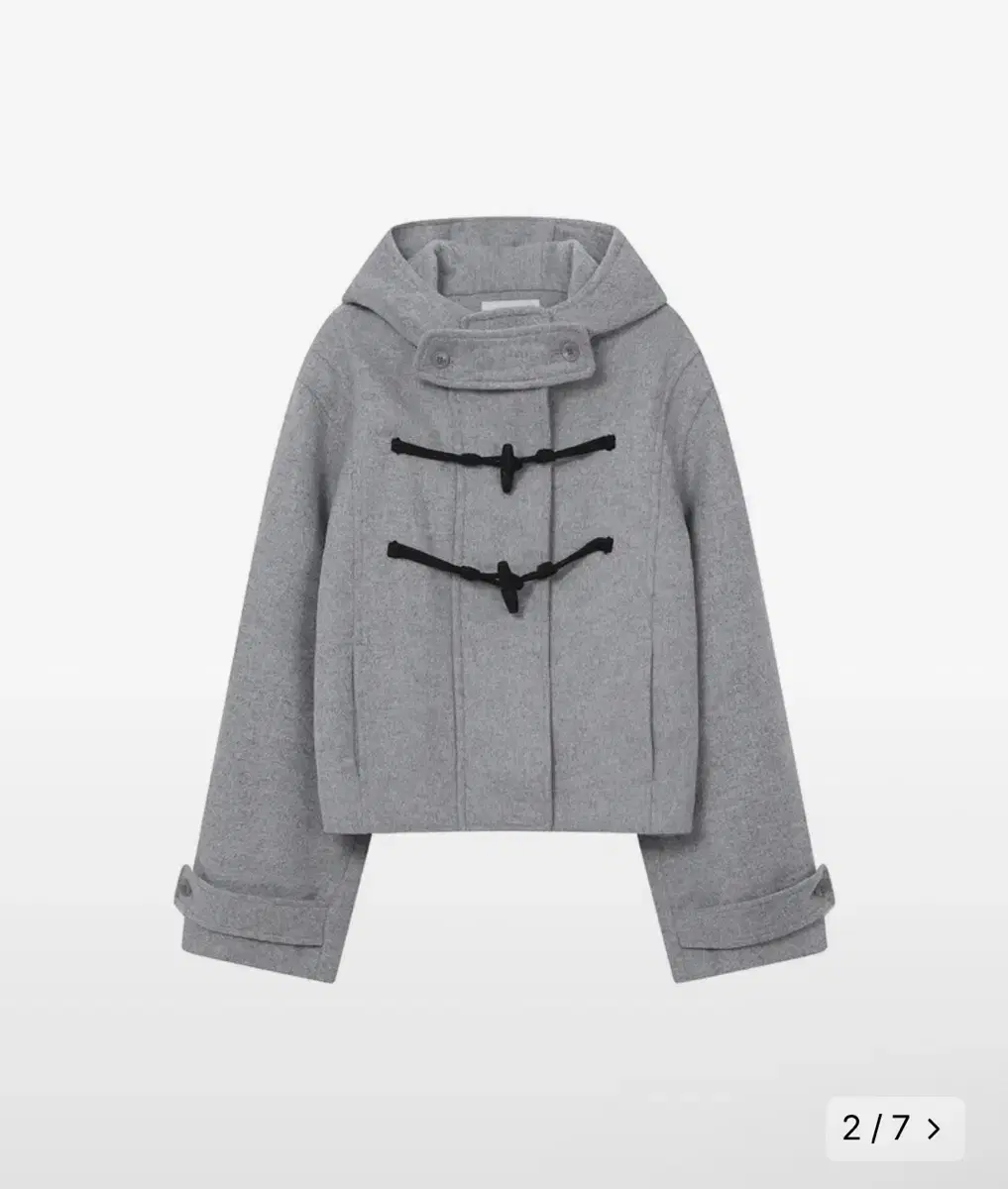 미세키서울 Duffle hoodie short coat GREY