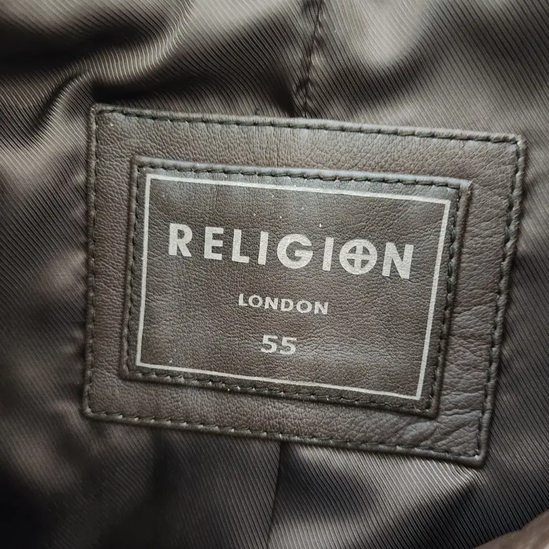 RELIGION 브라운 가죽 자켓