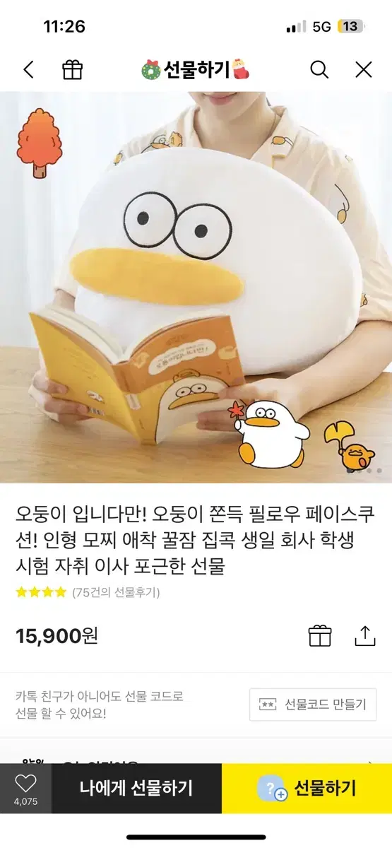 오둥이 페이스쿠션 새상품