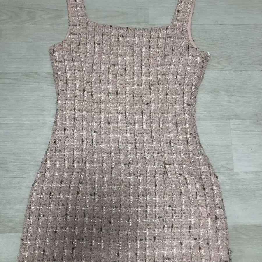 Dusty pink tweed mini dress