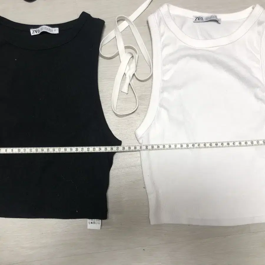 ZARA racerback crop top waist strings