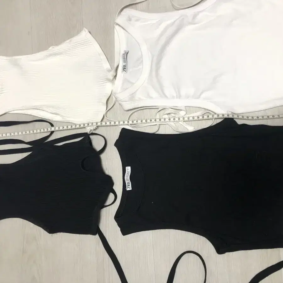 ZARA racerback crop top waist strings