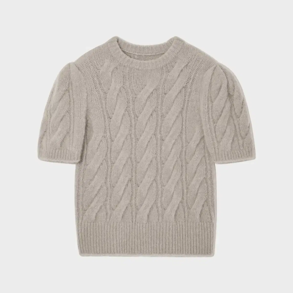 킨더살몬 Lily Half Knit Light-Gray