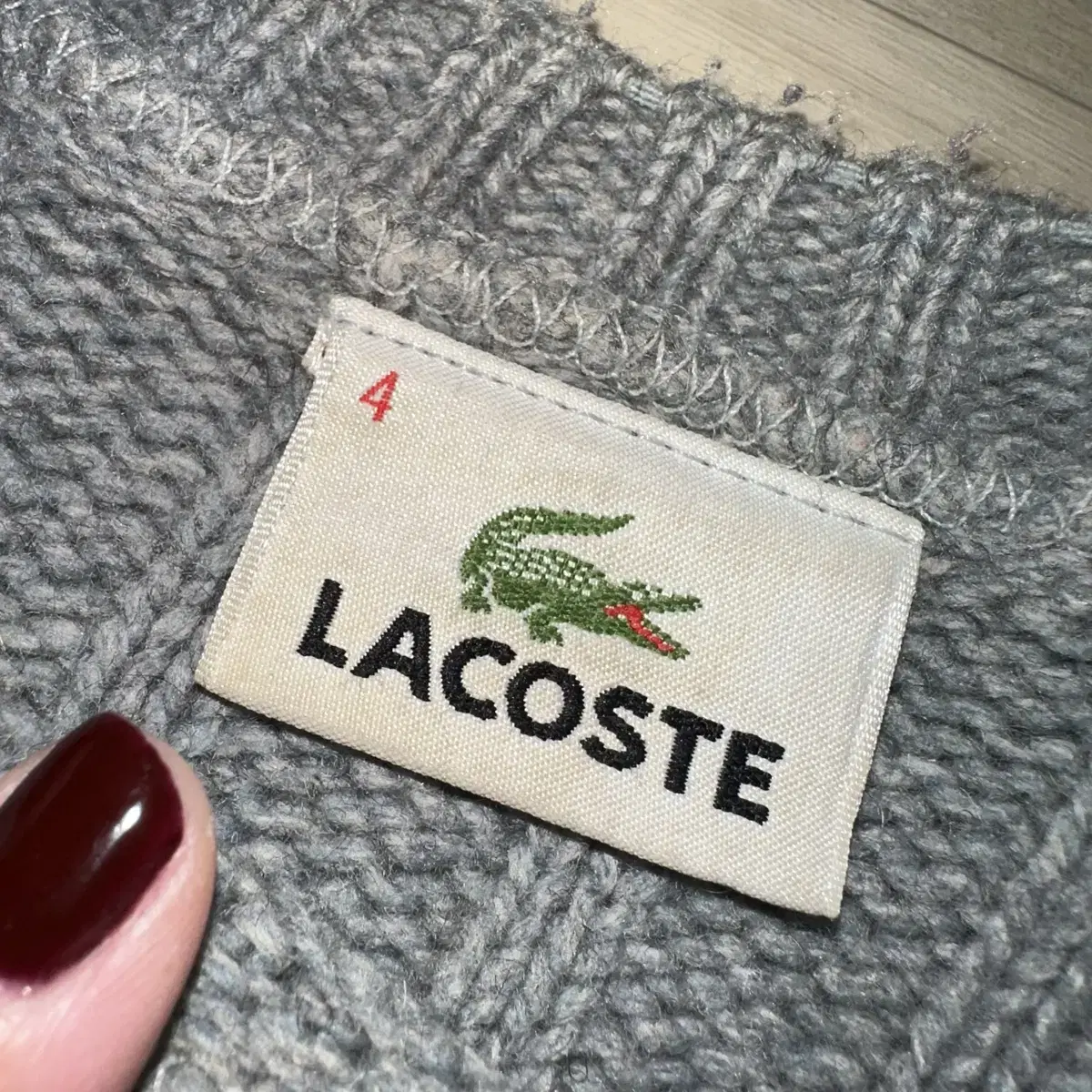 Lacoste 라코스테 그레이 울니트