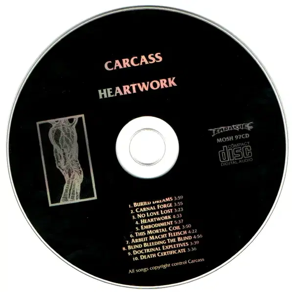 Carcass - Heartwork (CD) 유럽반 90s EX+