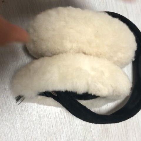 Winter real lamb wool earmuffs