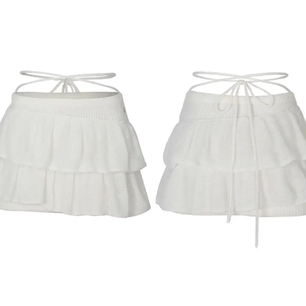 페인오어플레져 Angela knit skirt, White 새상품