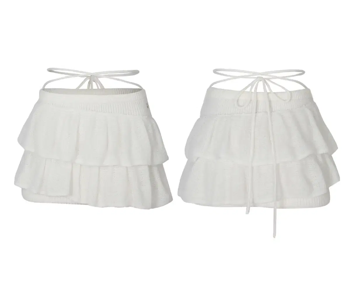 페인오어플레져 Angela knit skirt, White 새상품