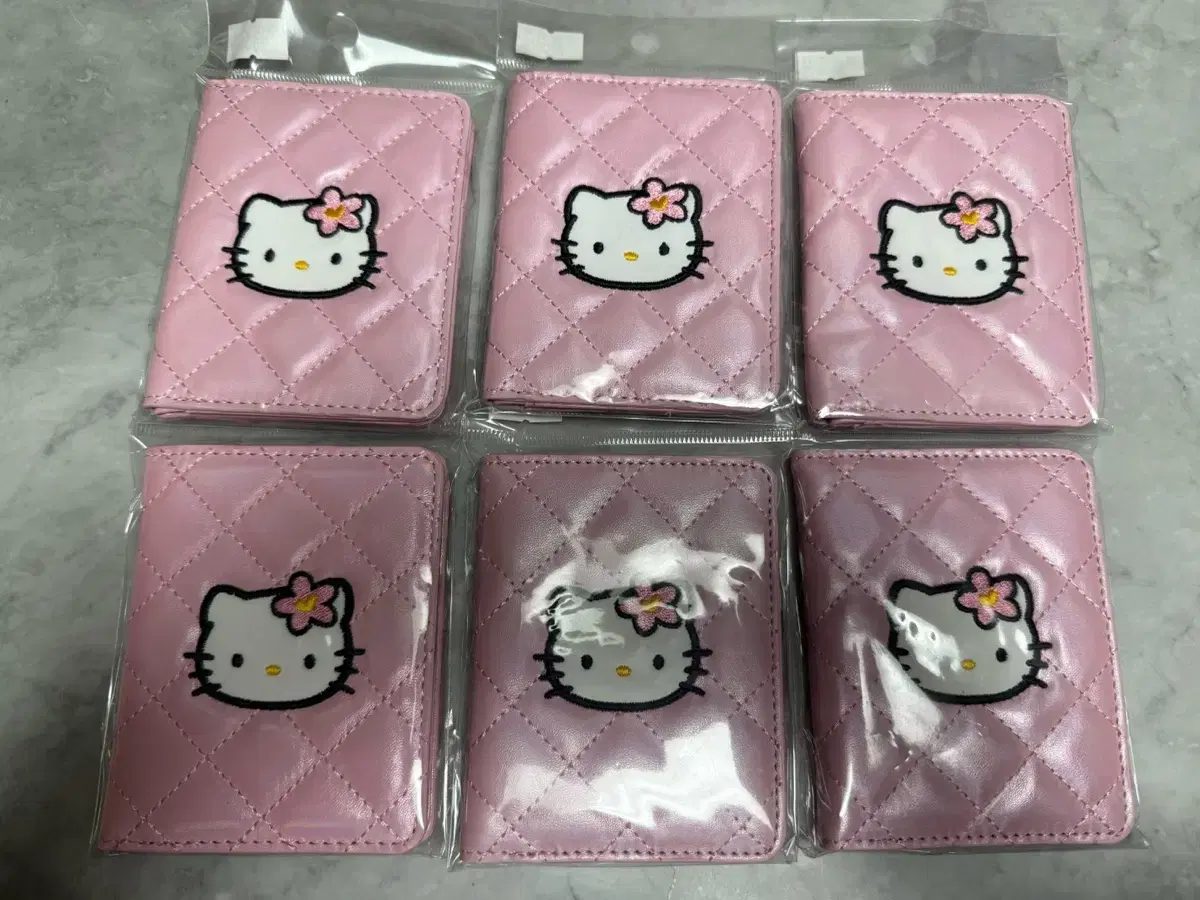 Hello Kitty Stationery Quality Wallet Pink +50th Anniversary Postcard