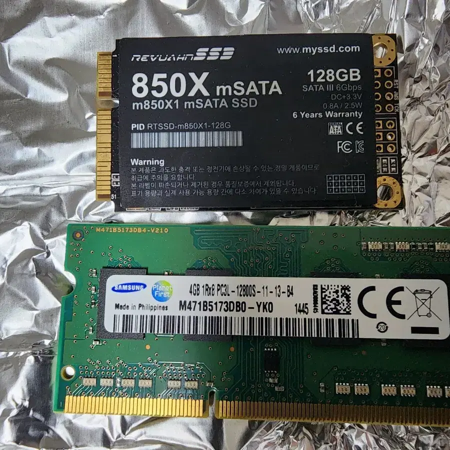 삼성 램 DDR3 4GB, MSATA SSD 128GB/일괄