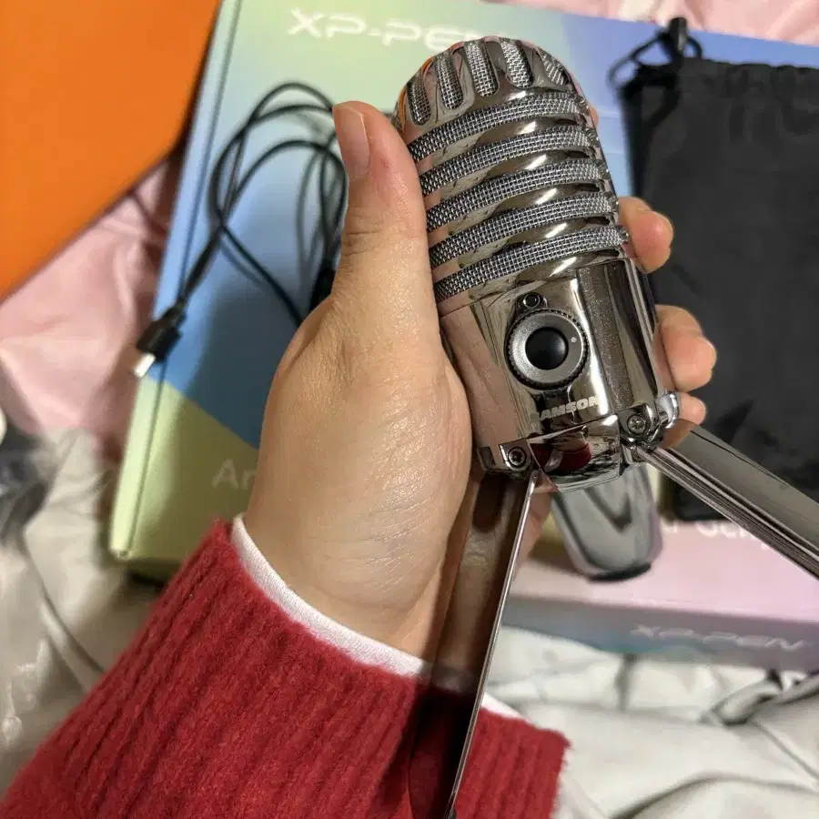 삼성 Meteor Mic USB 마이크 실버 팔아요~