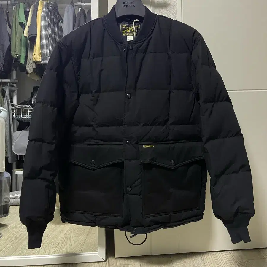 브론슨 Box Quilted Down Liner Jacket Black