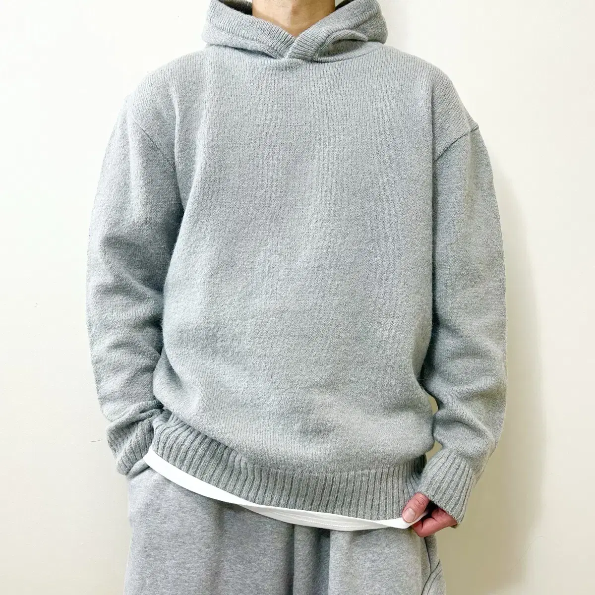 Modern Hooded Boucle Knit (5color)