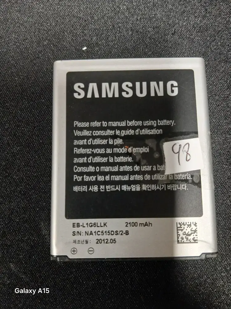 98번 삼성 휴대폰 중고 배터리 EB-L1G6LLK 2100 mah