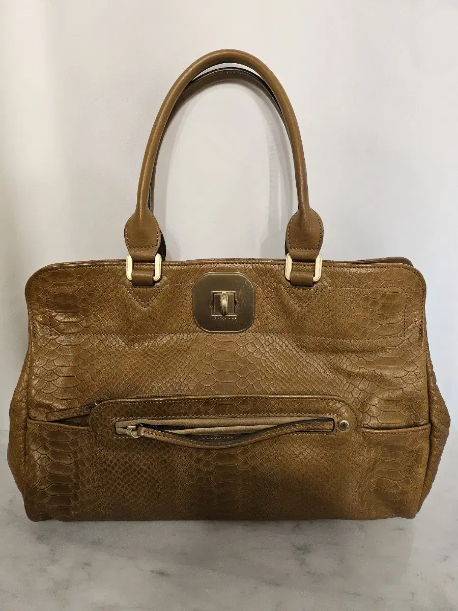 Genuine) Gatsby Longchamp Handbag Beige Tote Bag