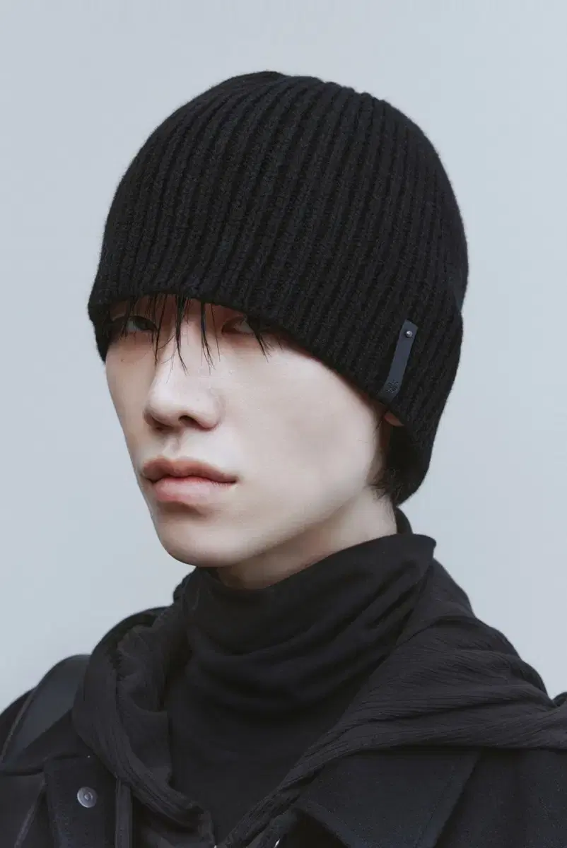 youth Leather Trim Knit Beanie