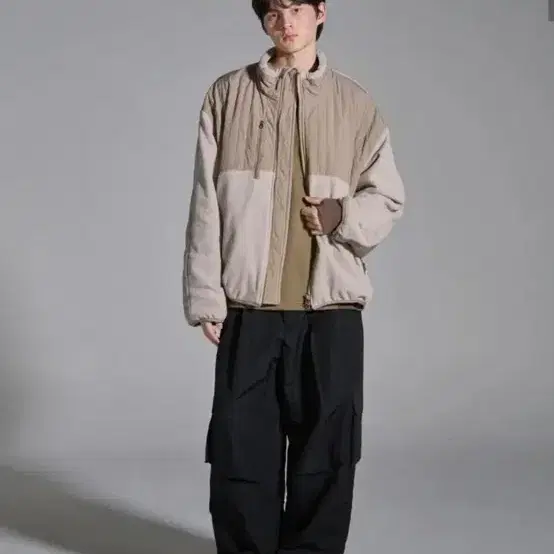 노운 wide silhouette fleece (beige) 2사이즈