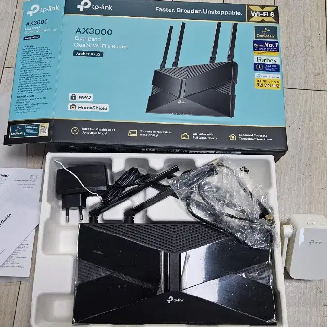 tp-link ax3000 공유기+re305 익스텐더 팝니다.