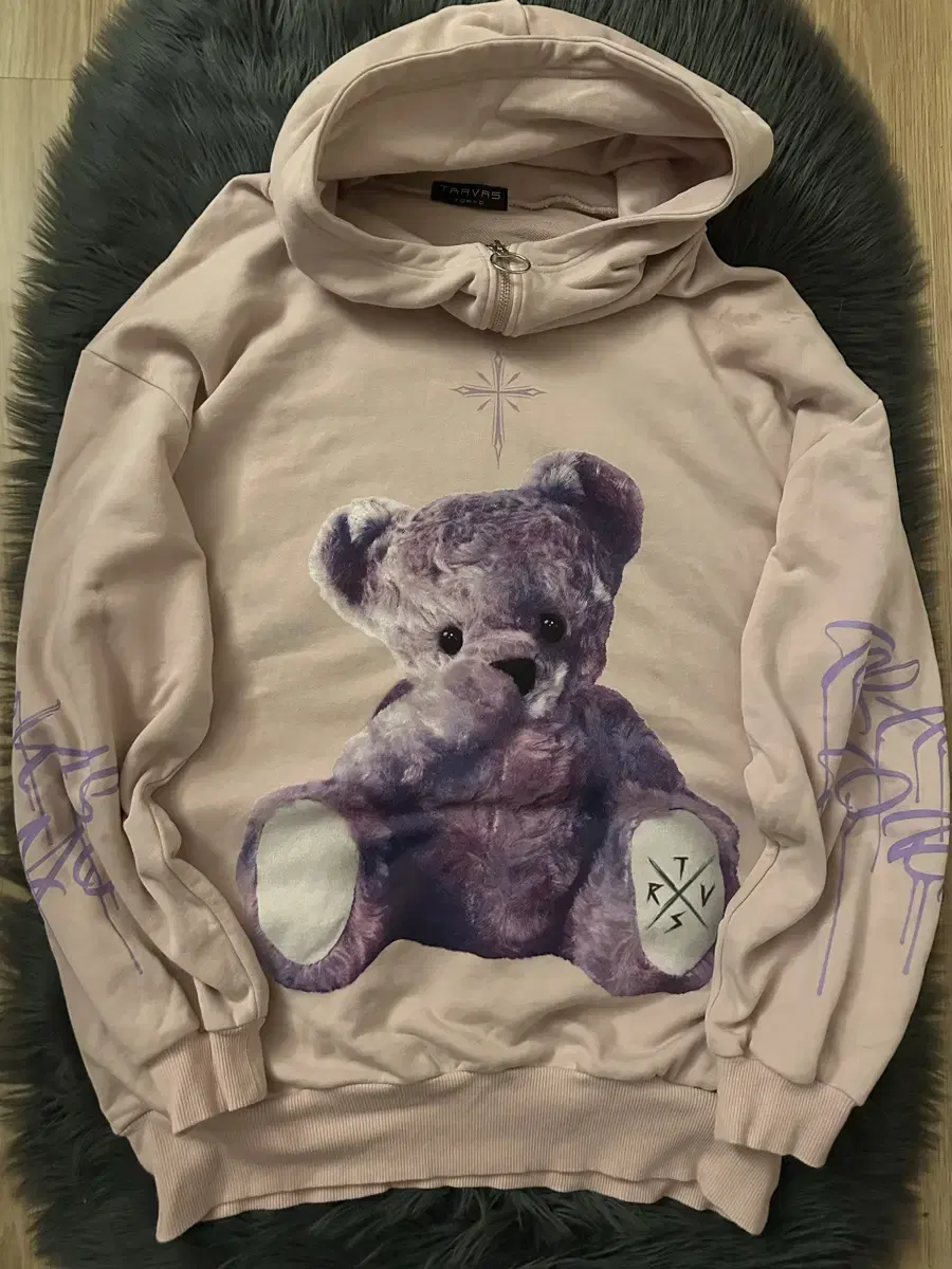 TRAVAS TOKYO / Furry bear half zip high